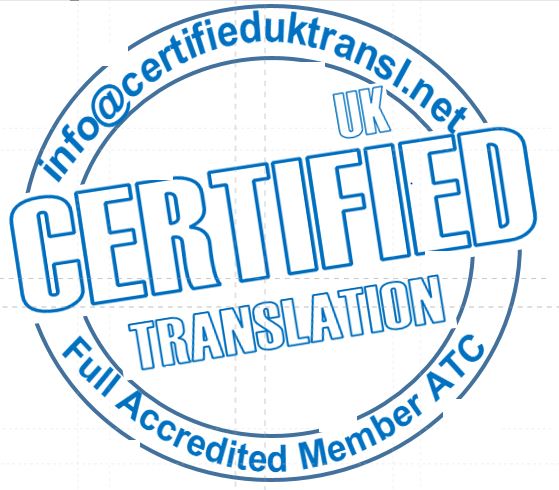 CertifiedUKtransl certified translation seal